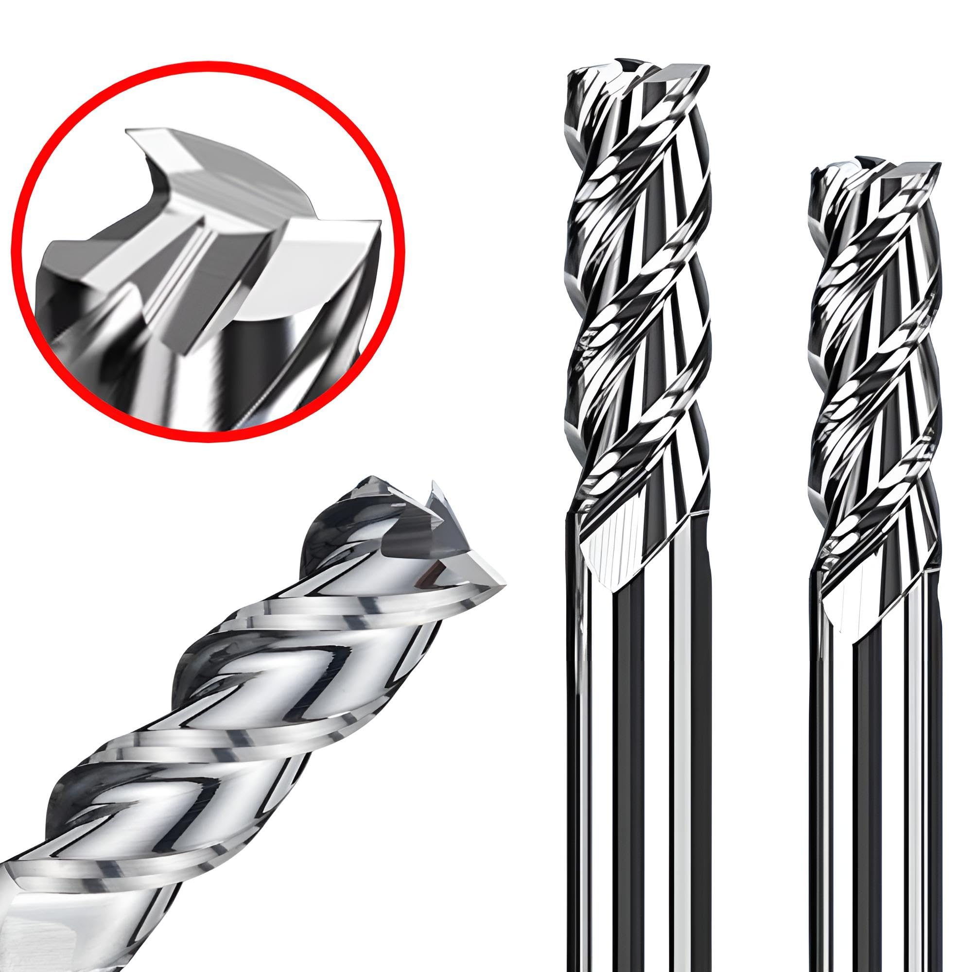 Frez VHM, Z=3, polerowane naprężenie, gładkie, ostre Ø 1-20 mm do aluminium, miedzi, MDF (12,0 x 45 x 100 - d2=12 mm XL)