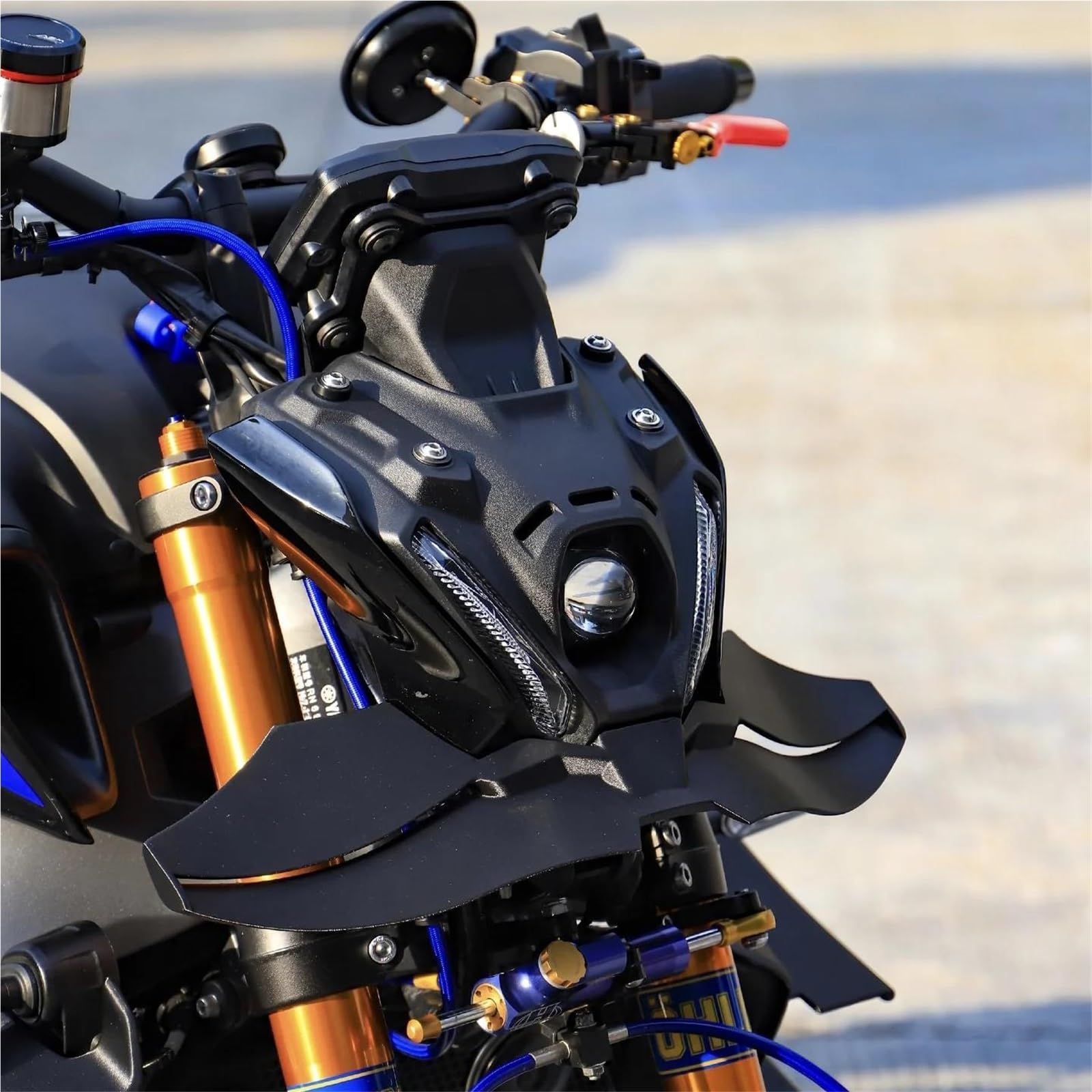 Alette Aerodinamiche Carenatura Per Y&amaha Per MT-09 / SP 2021-2023 ALA Spoiler Anteriore Inferiore Labbro(Matte black)