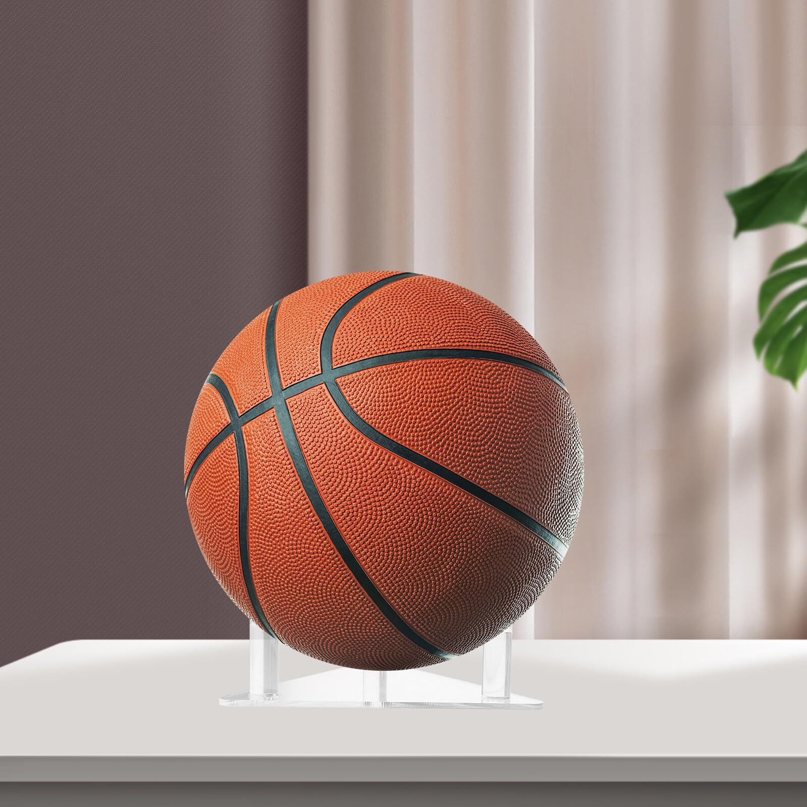 Acryl-Wandhalterungen für Basketball, Fußball, Volleyball & Rugby – Set mit 6 vielseitigen Sportdisplays & Aufbewahrungshaltern für den Heimgebrauch, klares & schwarzes Design