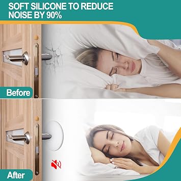 [3.15] Door Stoppers Wall Protector, 6 Pcs Large White Silicone Door Bumpers with Strong Thickened Adhesive,Shock Absorbent Door Knobs Wall Protectors to Cover up Damage and Protect Wall Surfaces