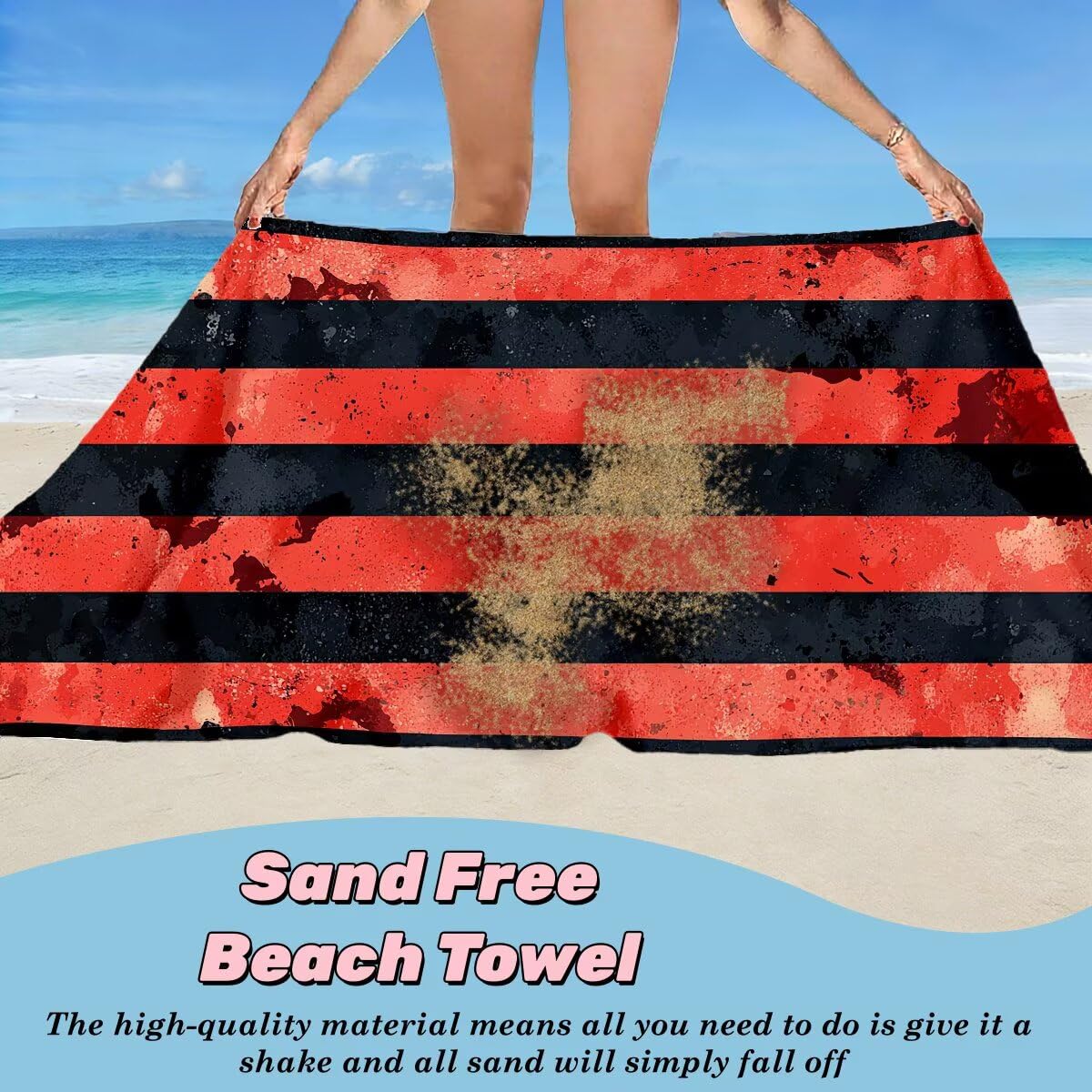 Juego de 2 Toalla Playa Grande 90x200 cm, Secado Rapido Toalla Microfibra Gimnasio, Antiarena Toallas de Playa A rayas, Grande Ligera Compacta Toallas Microfibra Mujer Hombre para Viaje Piscina -5094