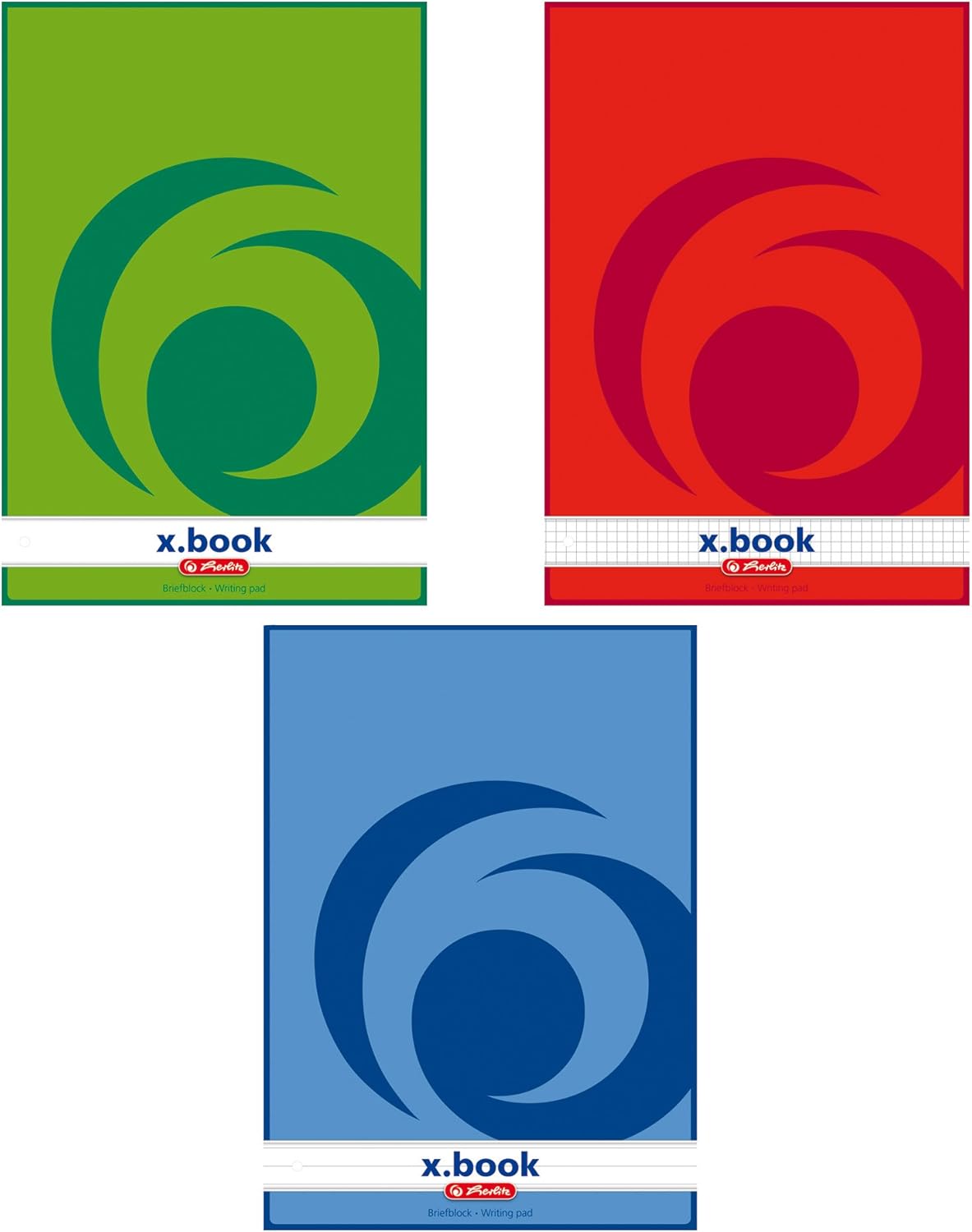 herlitz A4 Blank Writing Pad (100 Sheets per Pad, Pack of 5)