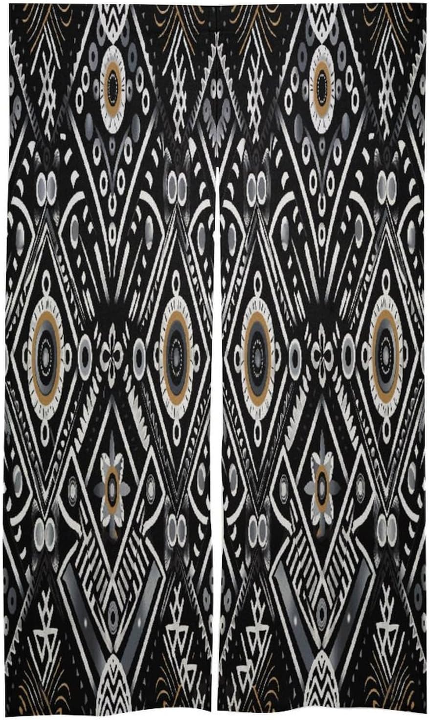 Black White Pattern Door Curtain Printed Doorway Noren Japanese Style Doorway Room Divider Curtains for Privacy Partition Divider Kitchen Home Decorations Wall Hanging