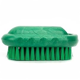 SPARTA Nail Scrub Brush Commercial-Grade, Heavy-Duty Hand and Fingernail Brush with Stiff Bristles for Gardeners, Mechanics, And Foodservice Personnel, Plastic, 5 Inches, Green