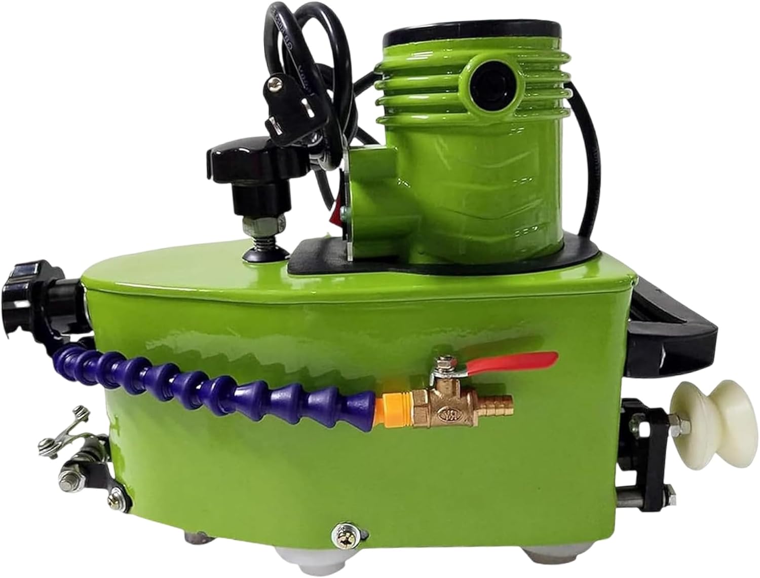 portable glass edge polisher, 800W, with 10 grinding wheels, glass edge polishing tool, 8000 rpm, Straight edge grinding, rounded corners, for glasss,acrylic,marble,ceramic(Green-Machine)