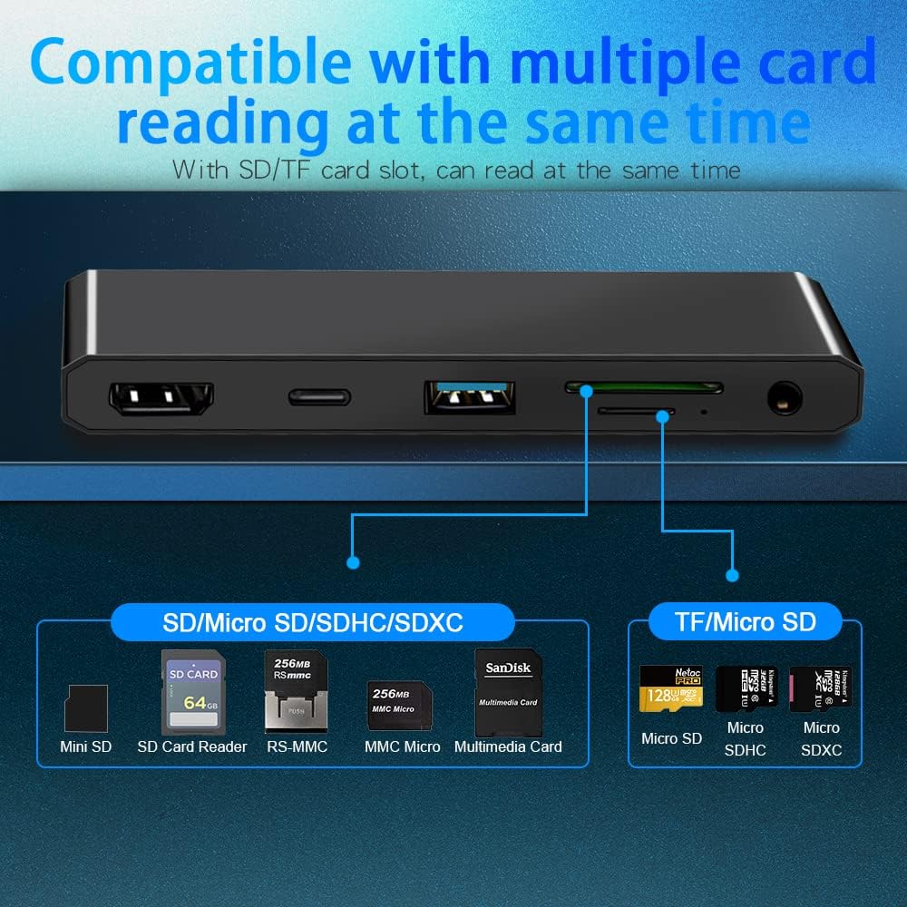 GreenByte Surface GO 1 2 3 Docking Station, USB Type C Hub HDMI Adapter 5 in 1 4K USB C to HDMI, 2 USB 3.0 Ports, Audio/Mic Output(Headset) for Microsoft Surface GO : Electronics