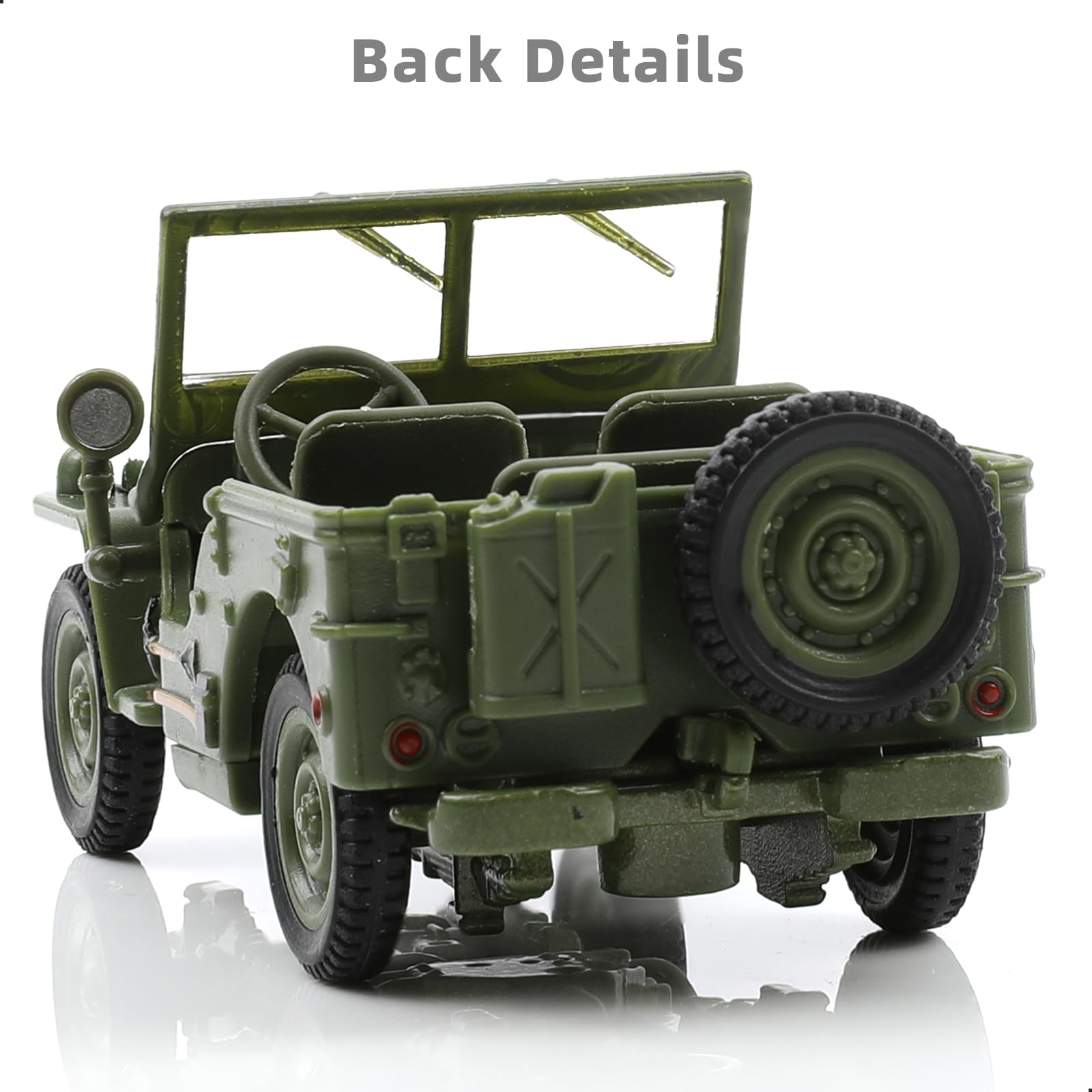 Amazon.co.jp: NUOTIE 1/43 Willys MB ジープモデル 軍用車両 オフ