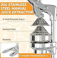 Vista 5 de Nisorpa Exprimidor manual de prensa de mano exprimidor de cítricos comercial máquina exprimidor de frutas de acero inoxidable exprimidor de granada