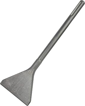 SDS MAX 4.5" Thinset Scraping Chisel 4.5" x 14" - Machine Sharpened, Tile & Thinset Removal, Floor Scraper