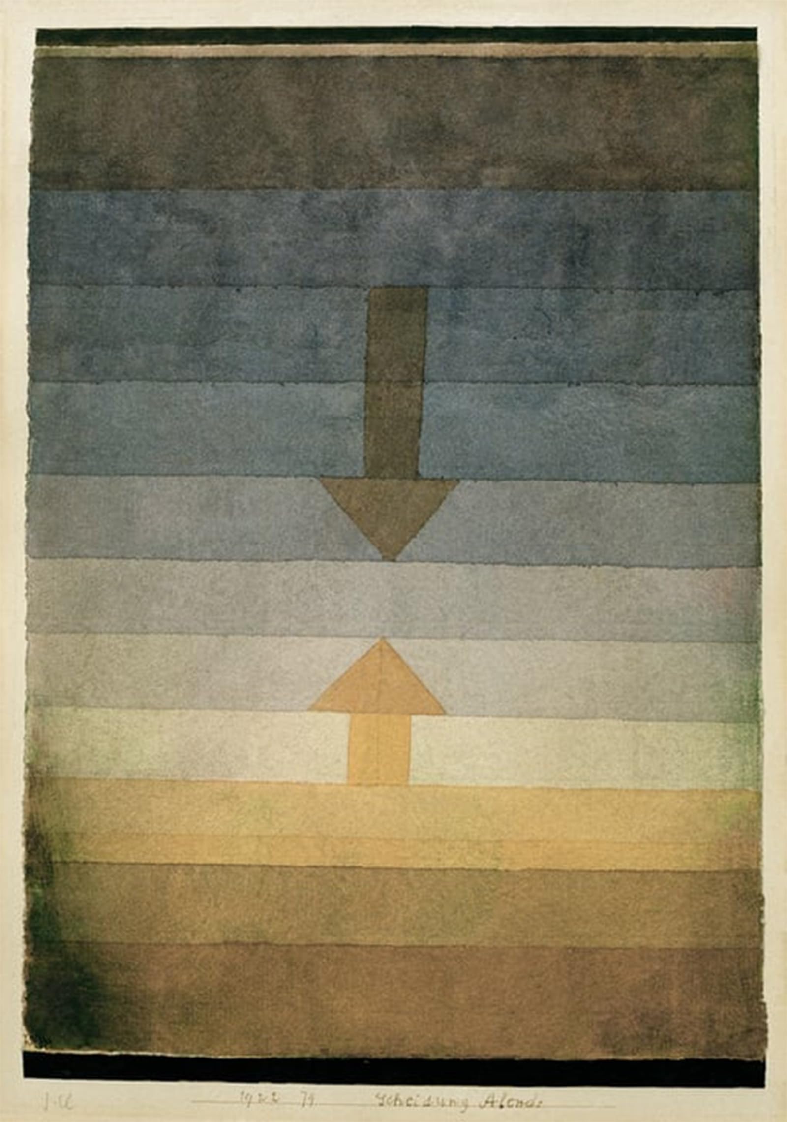 ARTXLXXBN Famous Print Painting Colorful Art Print Divorce in the evening by Paul Klee Canvas Art Decorations for Home Decor 60x90cm