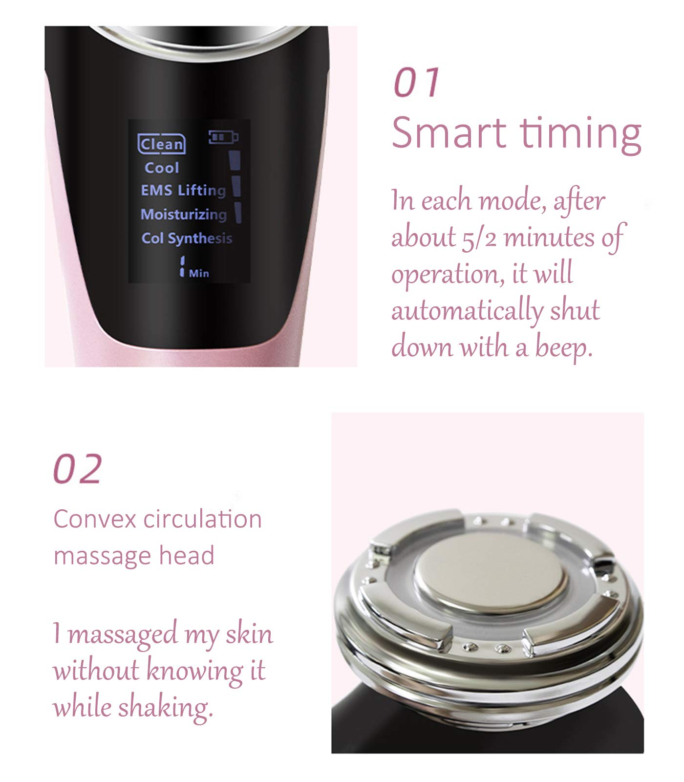 Massaggiatore viso lifting e rassodante, cura della pelle SPA facciale, bellezza antirughe anti-età, pori restringenti efficaci, strumento di rimozione dei punti neri di bellezza per la cura della p
