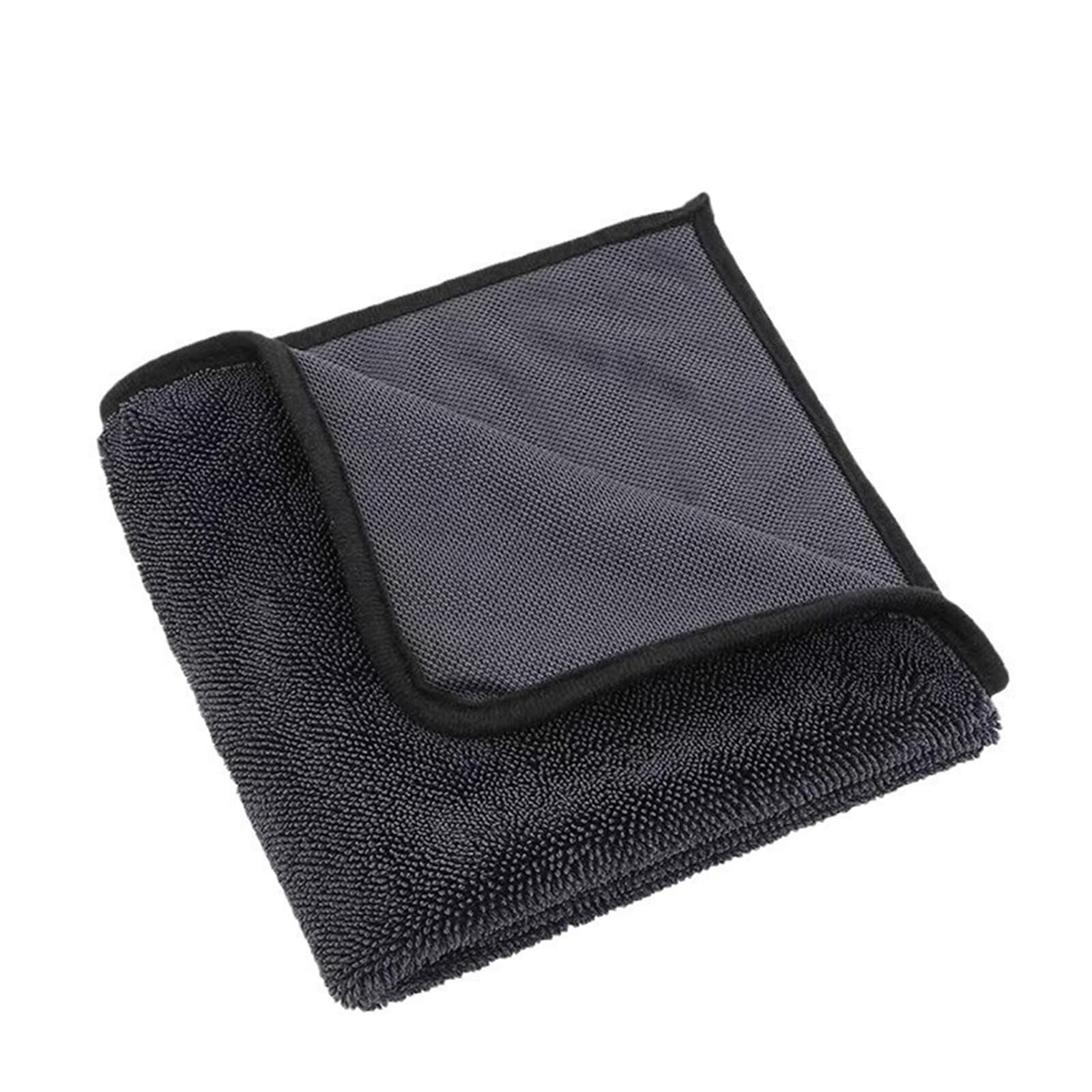GMEqfhpOPS Dark Gray Car Microfiber Towel, 500GSM Oversized Strong Absorbent Car Wash Cloth, High-efficiency Cleaning Wipe Cloth Towels Bath(30cm x 30cm)