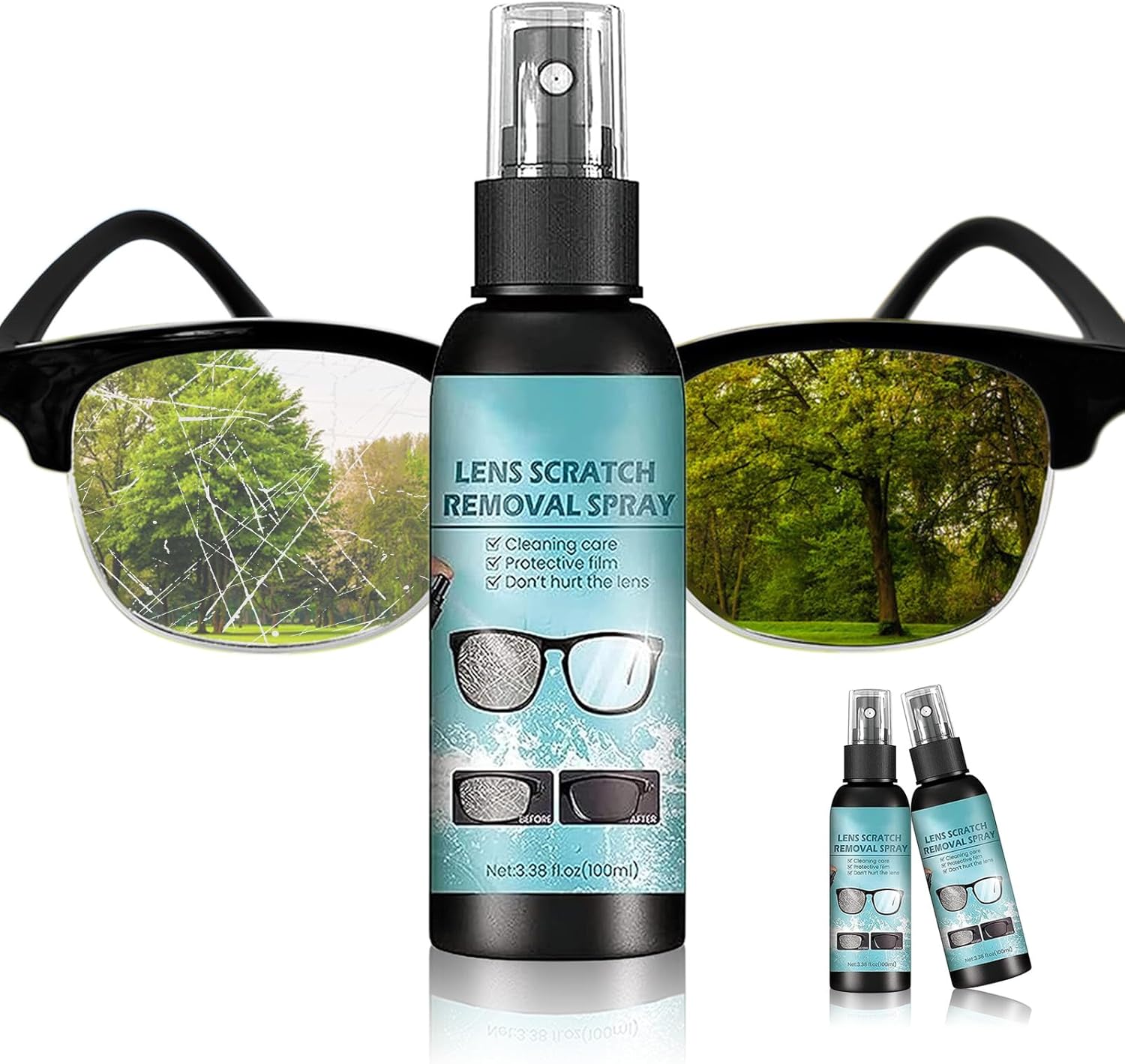Lens Scratch Removal Spray，eye glass cleaners spray