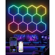 Glitgate RGB Hexagon Lights, 11-Hex with Music Sync, Timer, 100-240VAC