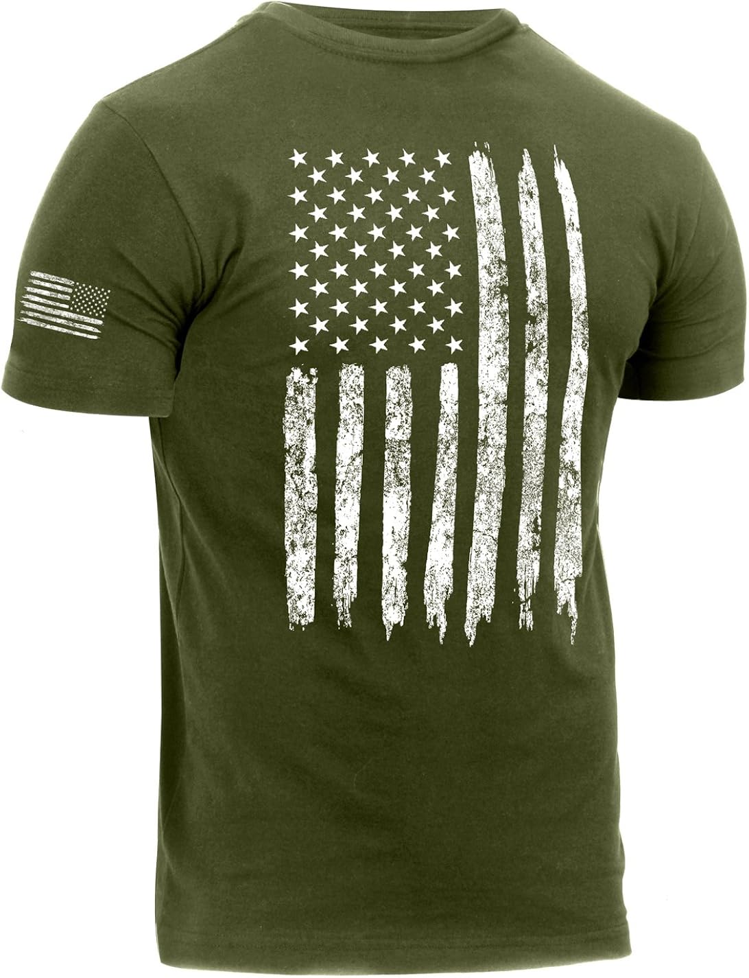 Rothco Distressed US Flag Athletic Fit T-Shirt American Flag Patriotic T-Shirt