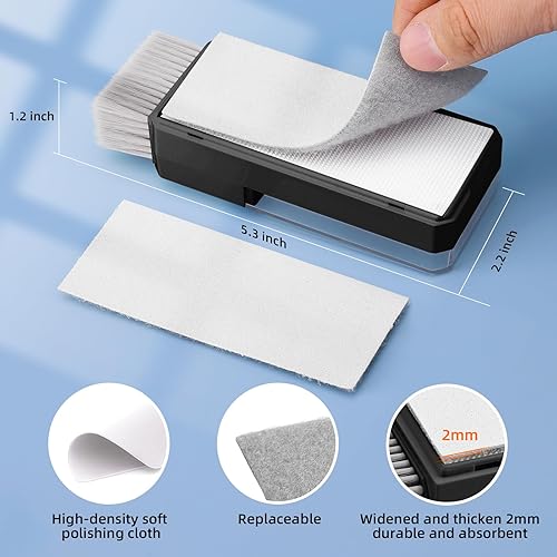 Miniatura 6 de Ordilend Kit de limpieza de teclado, limpiador de laptop, kit de limpieza de cámara de computadora todo en uno, herramienta de cepillo, limpiador