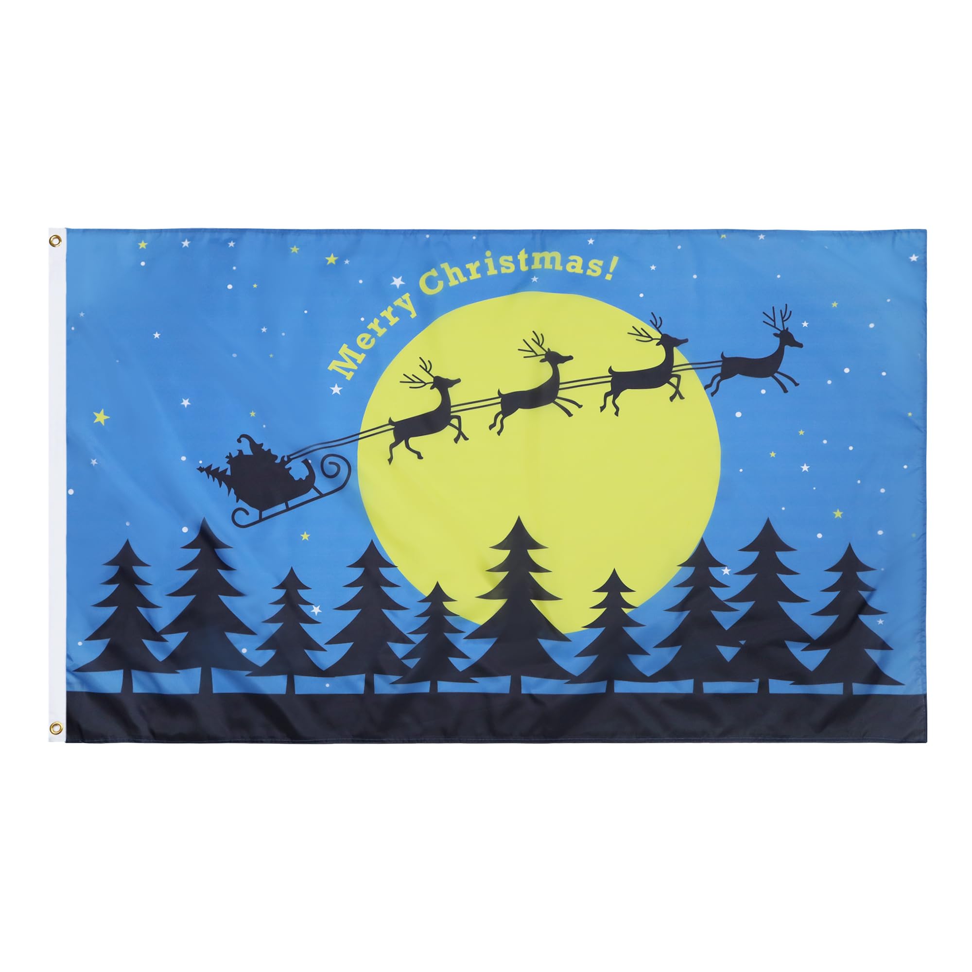 AZ FLAG Christmas Moon Flag 90x60 cm 100D Polyester 2 Grommets