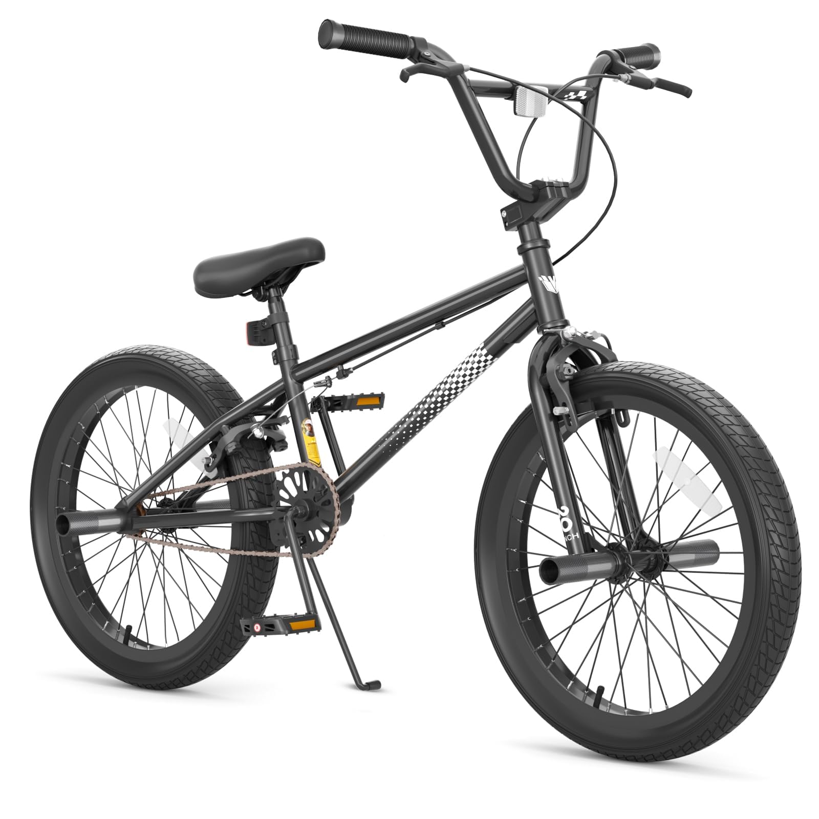 Boys BMX Bike 18/20 Inch Ages 8-12 Kids Bicycle with Front Rear U Brake Adjustable Seat Iron Fork 2.09" Wide Tires