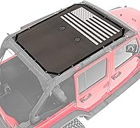 Vista 12 de Parasol para Jeep Wrangler JKU 2007-2018 de malla de longitud completa de 4 puertas, JK Unlimited, Sport, Sport S, Sahara, Rubicon, parasol de red