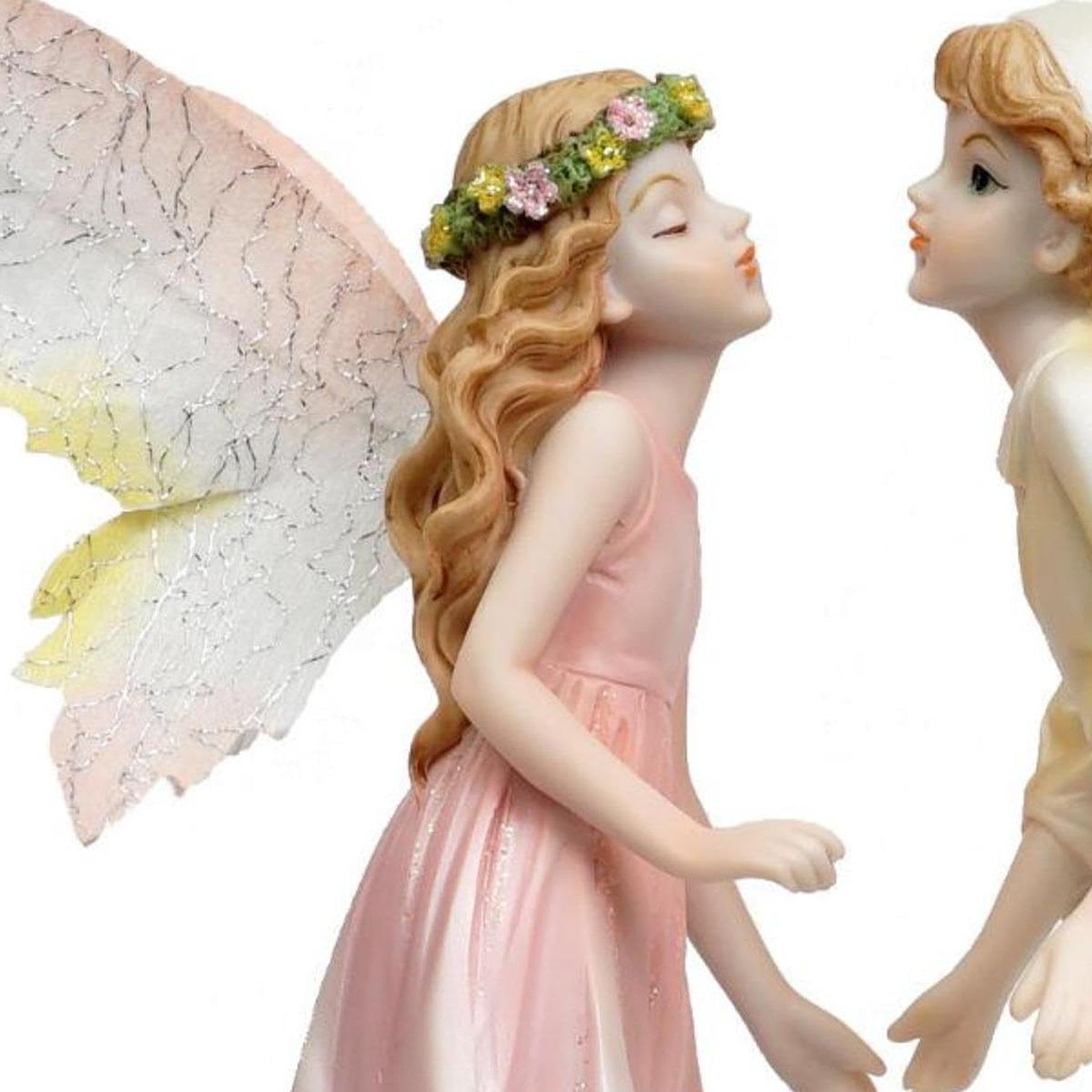 Scultura Ornamentale di Una Coppia di Angeli Che Si, Perfetta per Matrimoni, Festività E Anniversari.