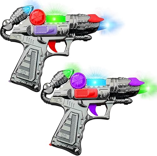 ArtCreativity Ranger - Juego de pistola de mano con luces intermitentes y sonidos, 2 pistolas futuristas geniales, juego de simulación, gran