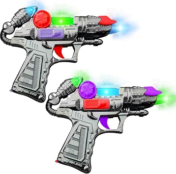 ArtCreativity Ranger Light Up Toy Gun Set of 2 with Flashing Lights and Sounds