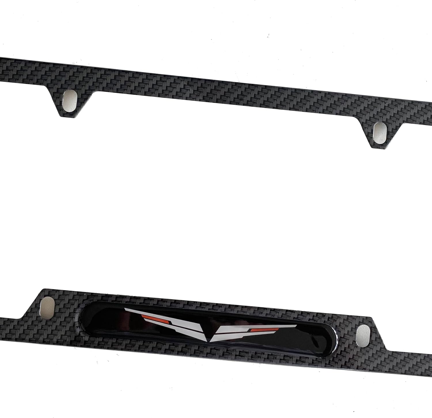 Carbon Fiber License Plate Frame Cover Holder Black Wing Truck Car Accessories for Cadillac 1PC, CPK22PW