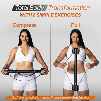 Bullworker X5 Pro 28 Isometric Exercise Equipment, Portable Gym Trainer 0 to 150 lbs Variable Resistance, Upper Body Workout, Chest, Arms, Back, Shoulder & Abs Gear for Men & Women