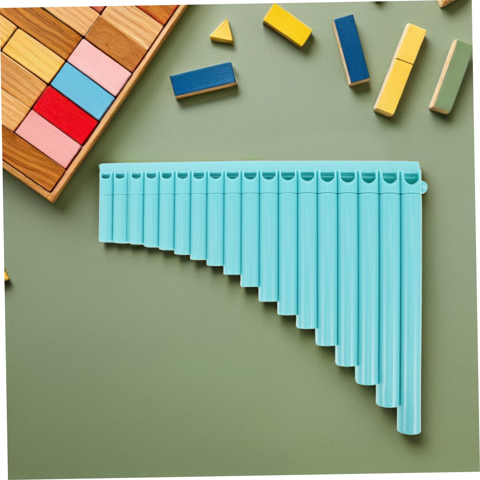 Flauto di Pan 18 Tubi per Principianti Bambini Tonalità C | Plastico e Oxford Cloth, Note Ampie, Uso per Pratica Quotidiana e Attività Educative