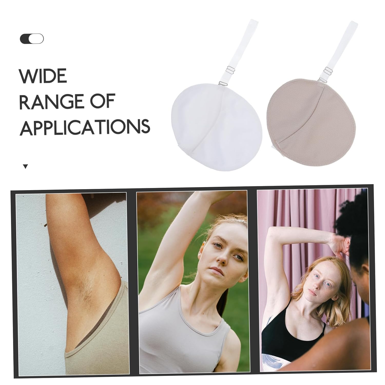 Washable Underarm Sweat Pads 2 Pair Breathable Armpit Guards Reusable Sweat Absorbent Shields for Men and Women for Summer Use