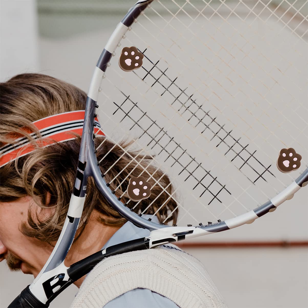 Mikikit Tennis Racket Vibration Dampeners 4 Pack Tennis Racket Dampener for Improved Control and Comfort