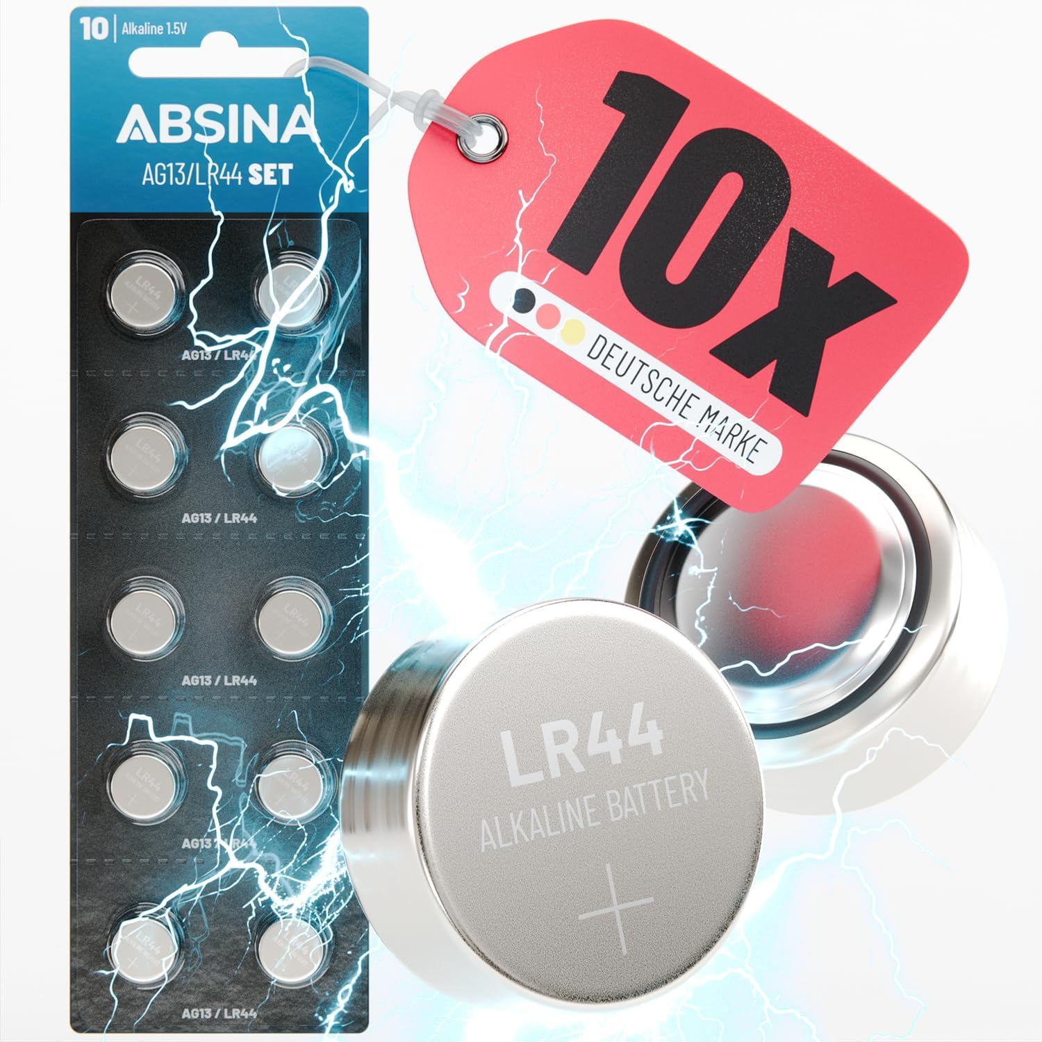 Vinnic - Pile Alcaline A Bottone L1154F / LR44 / AG13, 1,5 V - Foto 4