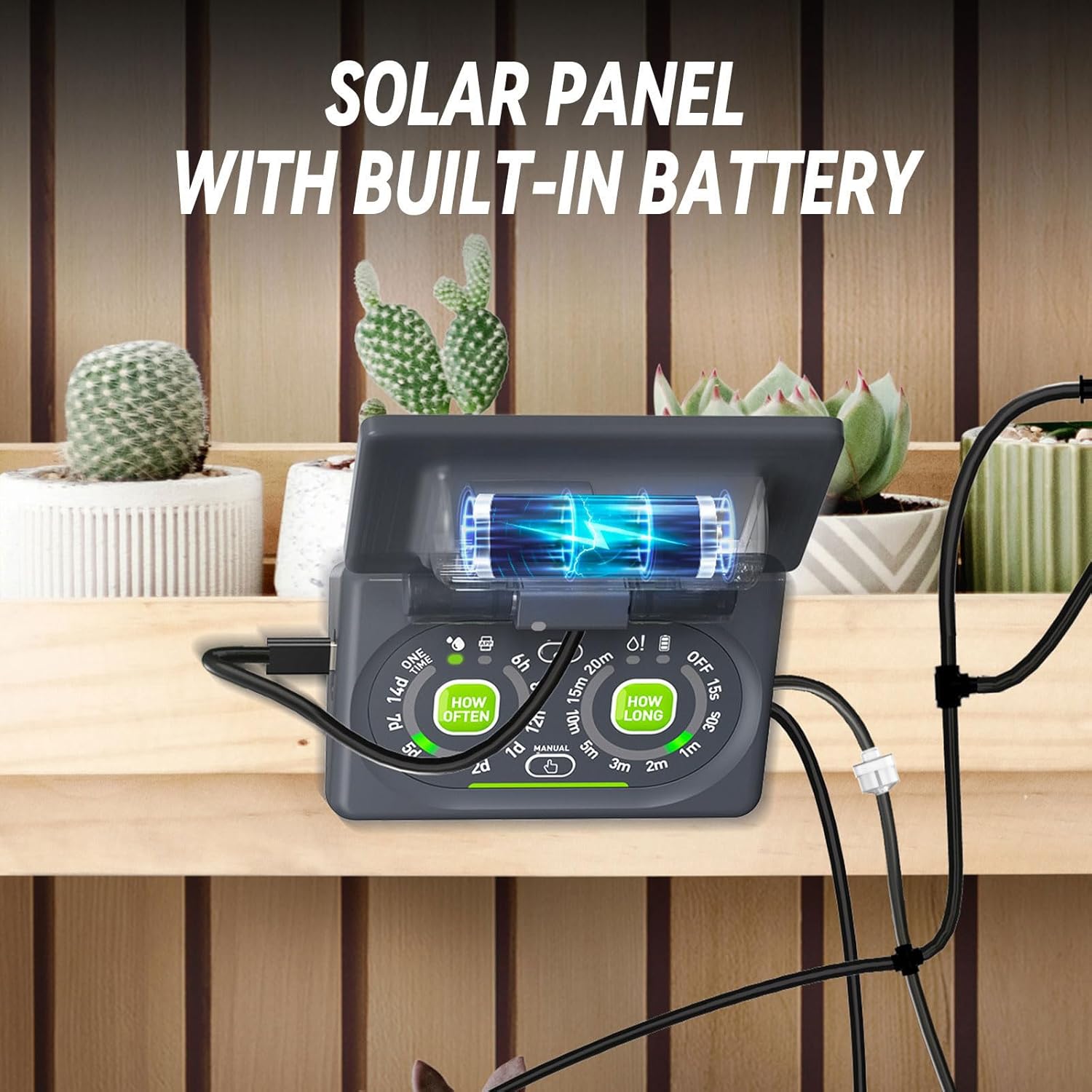 Smart Automatic Watering Systems for Indoor with Control and Solar USB Power Smartgardening Structure