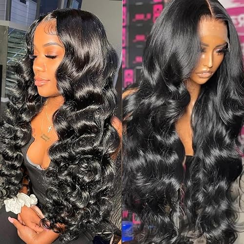 13x6 Body Wave Lace Front Wigs Human Hair Pre Plucked