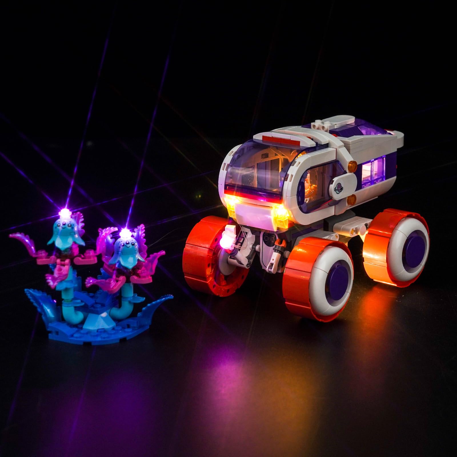 BrickBling DIY LEGO Light Kit for 42602 Space Research Rover, Purple, Copper Line, 100 LEDs, Multicolor, Energy Efficient