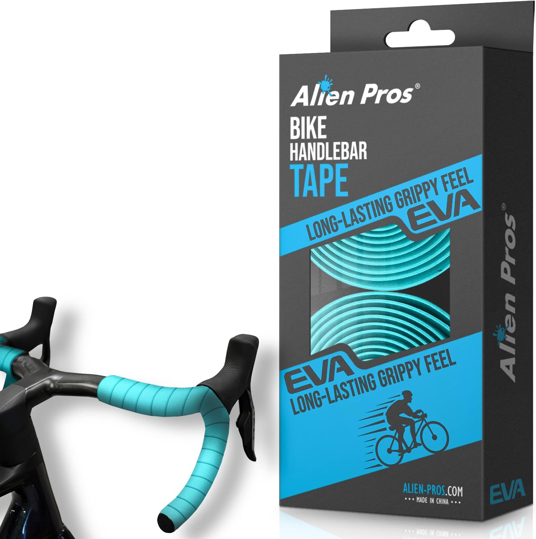 Bike Handlebar Tape EVA (Set of 2) Bianchi Green - Enhance Your Bike Grip with These Bicycle Handle bar Tape - Wrap Your Bike for an Awesome Comfortable Ride (Set of 2, Green)