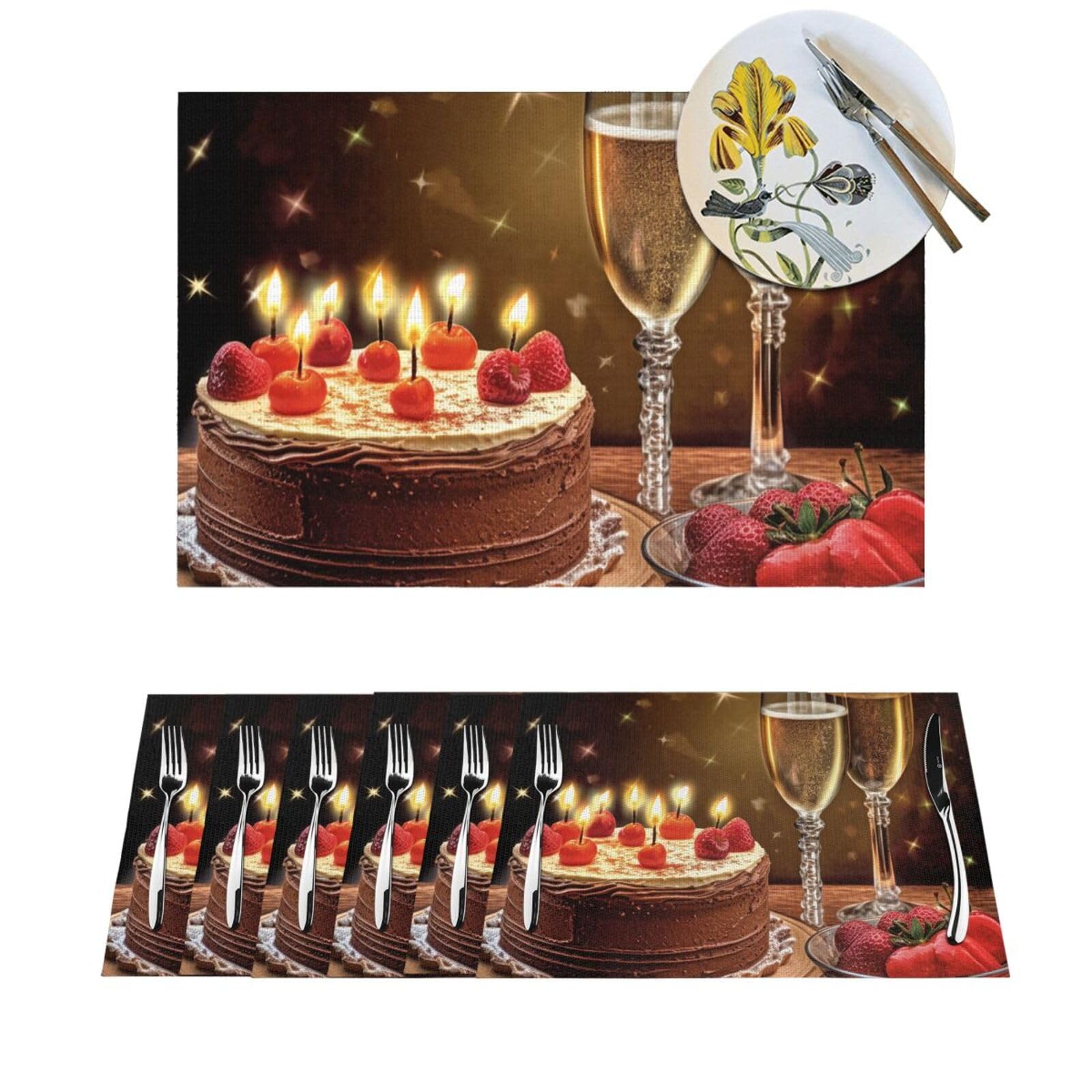Sets de table tissés résistants à la chaleur et antidérapants x6