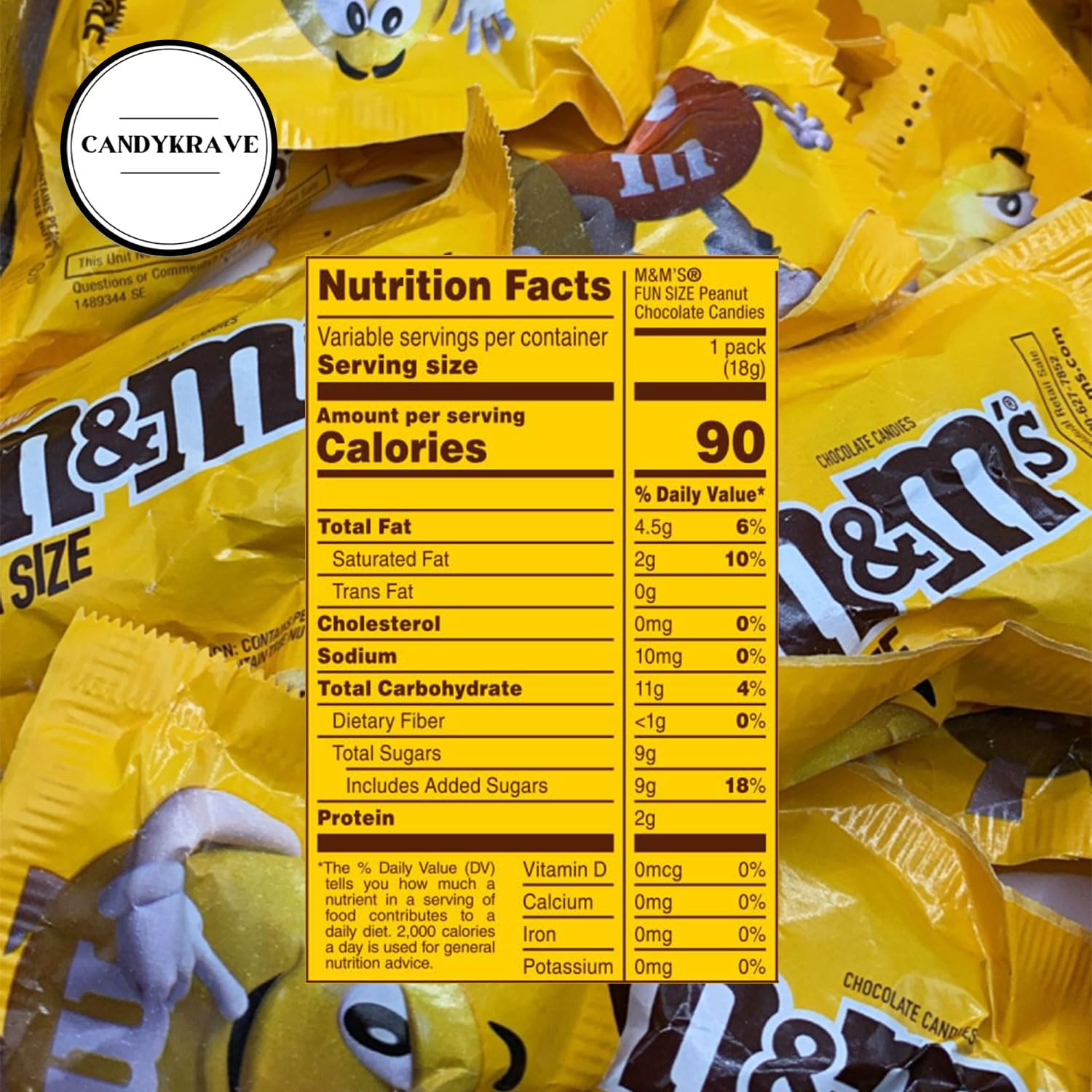 M&M Peanuts & Milk Chocolate Candy - 2 lbs Bulk Pack - Individually Wrapped Fun Size Candy for Freshness - Colorful Delicious Sweets for Kids, Adults, Pantry, Office & Birthdays