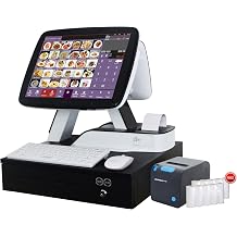 MEETSUN POS Cash Register 15 Touch Screen Windows PC with Built-in 2 1/4 Thermal Receipt Printer for Restaurant Businesses SET03