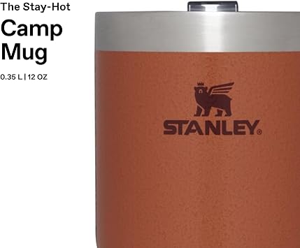 Stanley Classic Legendary Camp Mug Paslanmaz Çelik Termos Bardak, Kil Rengi (Hammertone Clay), 0.35 Litre