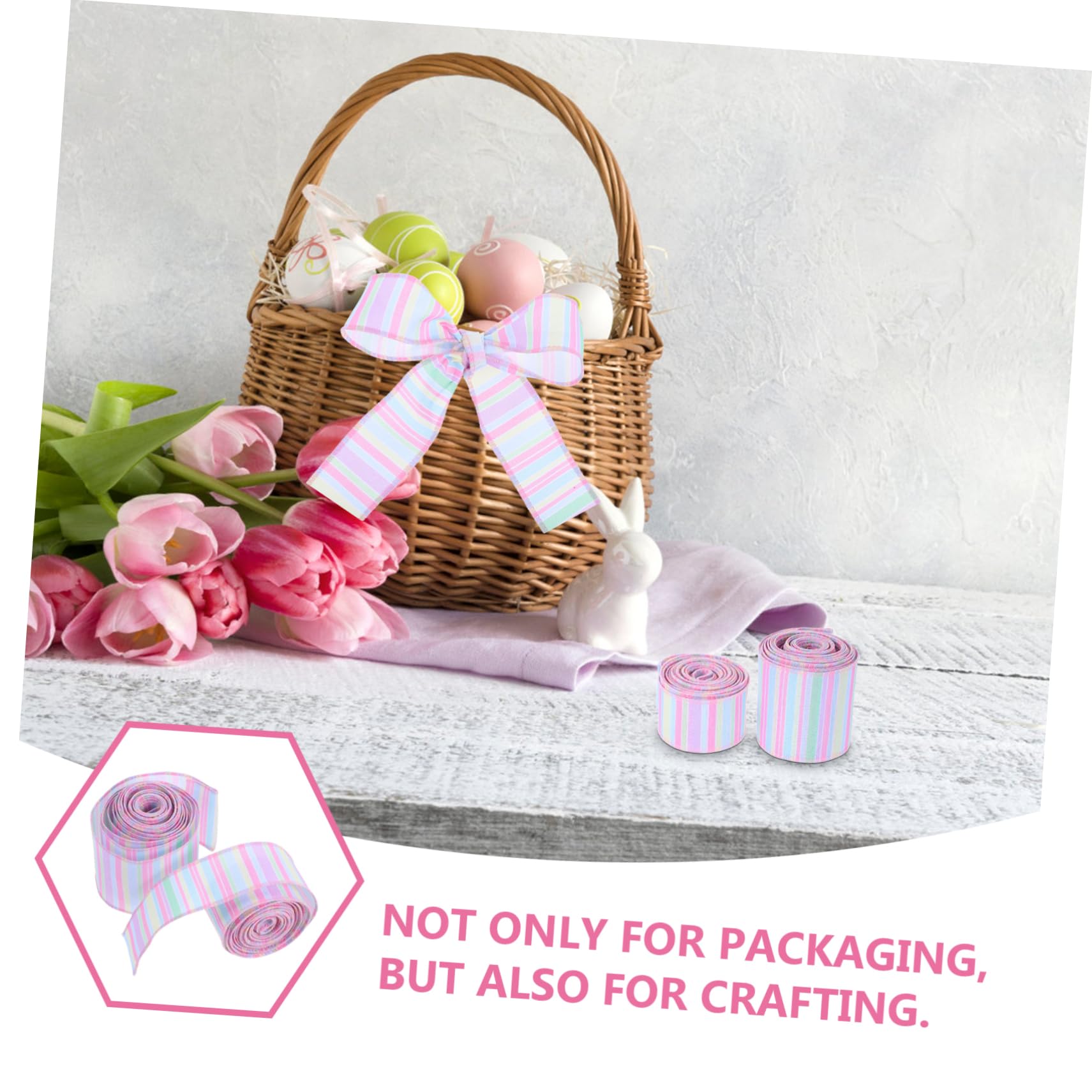 Zerodeko 5 Juegos De Cintas De Arpillera Sintética De Construcción Resistente con Bordes De Alambre para Coronas De Boda Decoraciones De Pascua Y Proyectos De Manualidades. 2 Rollos X 5.