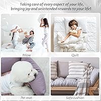 Vista 7 de MOOX Relleno de almohada de plumas de plumón para proyectos de bricolaje de plumas de ganso natural de alta calidad 5/95, suave y esponjoso