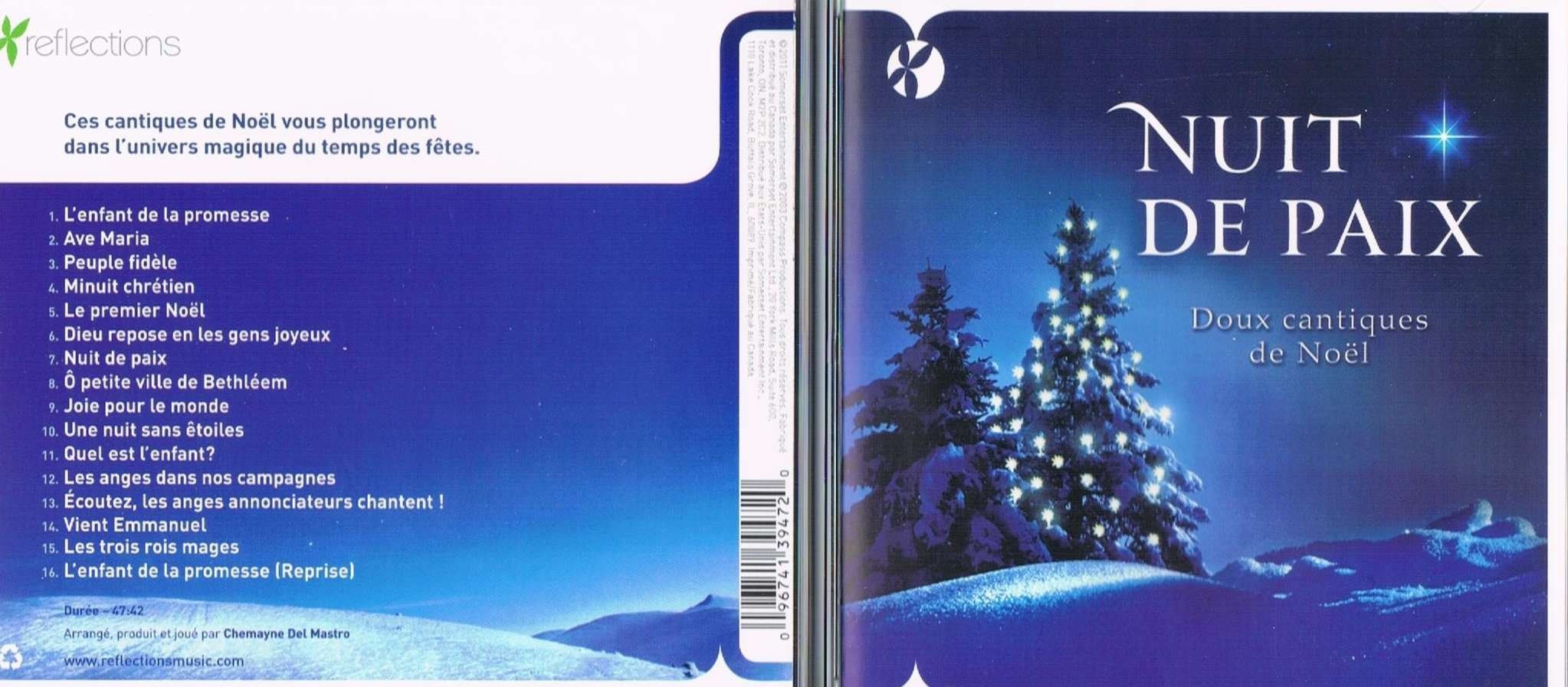 Nuit de Paix - Doux Cantiques de Noel (Doux Piano Instrumental) [Audio CD] Chemayne Del Mastro