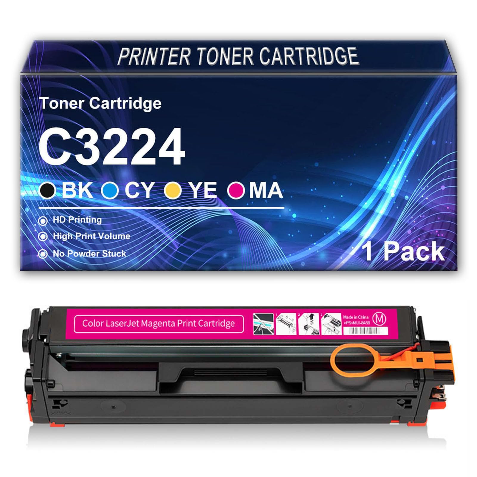 Toner C3224 magenta pour remplacer une cartouche vide sur Lexmark C3326