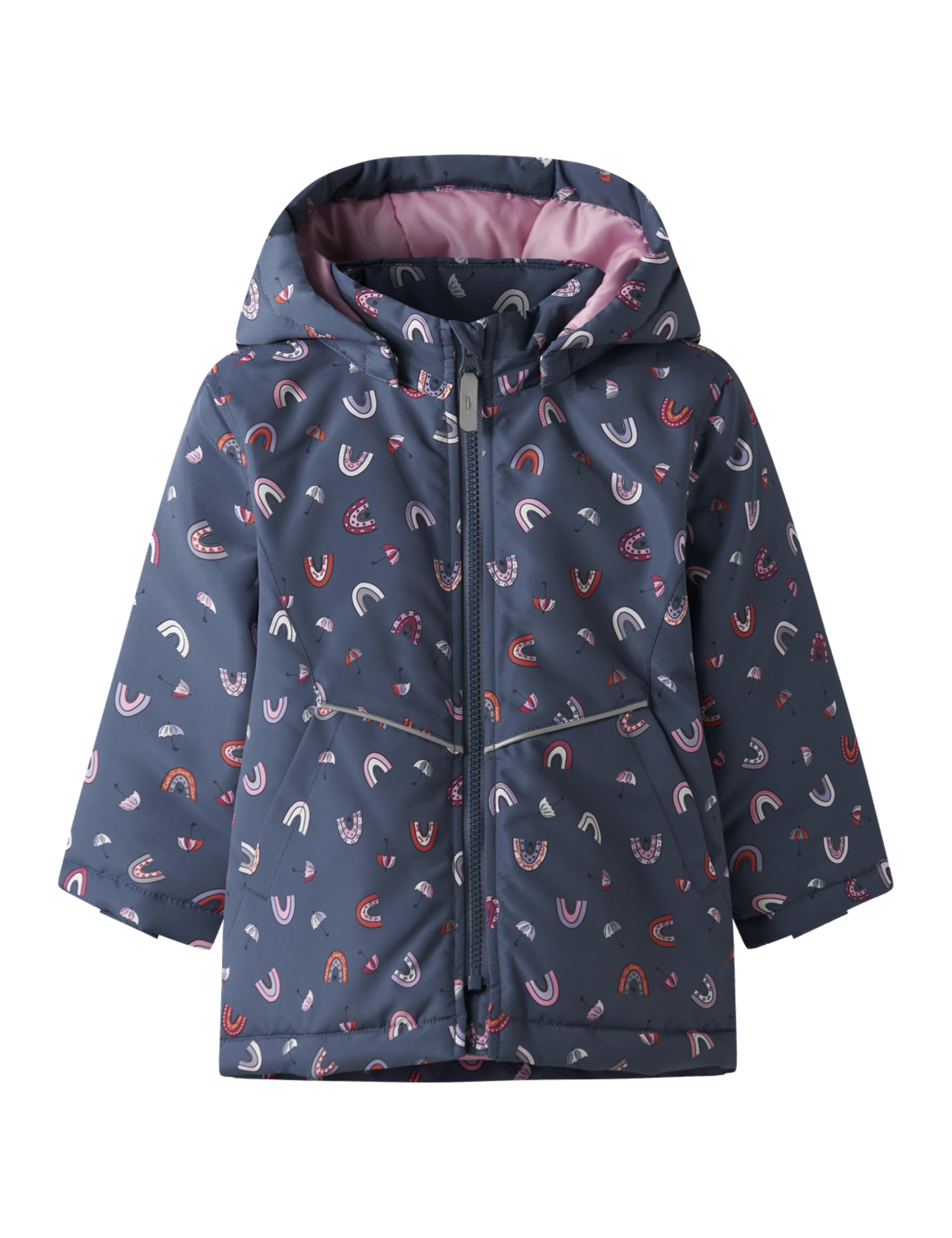 NAME IT Girl's Nmfmaxi Pa Jacket AOP Noos, Vintage Indigo, 122