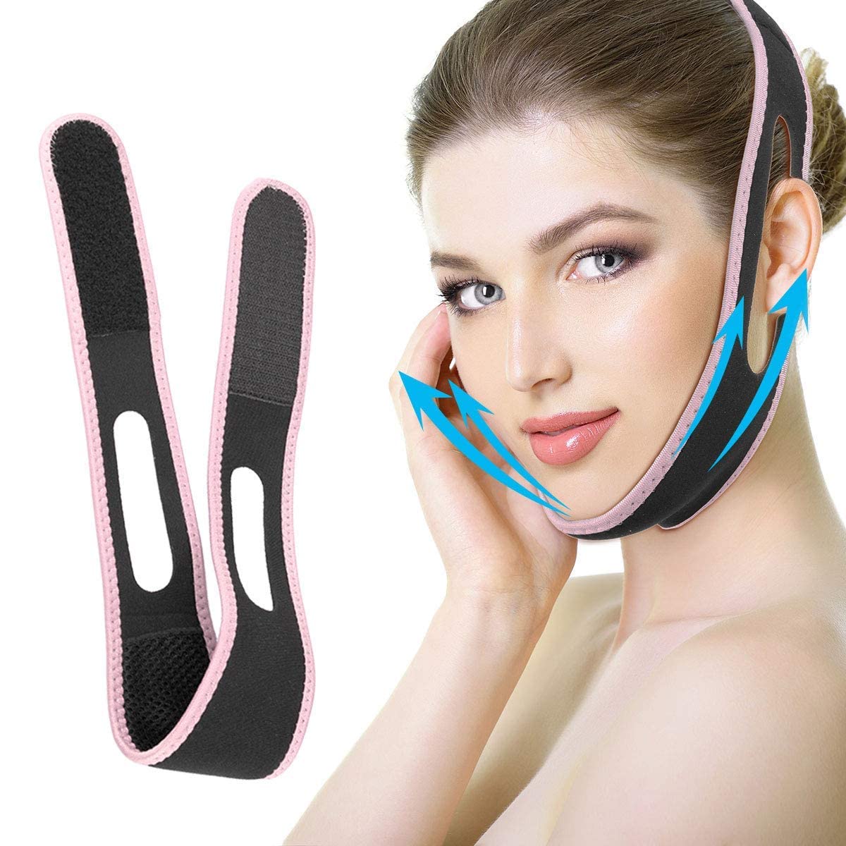Facial Slimming Strap, Weight Reducing V-shaped face, Slimming Strap, Pain- Free Anti-Wrinkle Band, Anti Aging snoring, Chin Strap, Eliminates Sagging Skin, Lifting Firming Anti-aging, for women