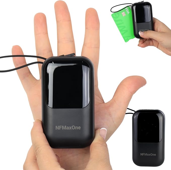 Bateria Externa Carga Rapida, 10.000mAh Power Bank Carga Rápida con Salida USB y USB C, Batería Portatil para iPhone, con Cables Integrados, Compatible con Samsung Huawei iPad Macbook. 05