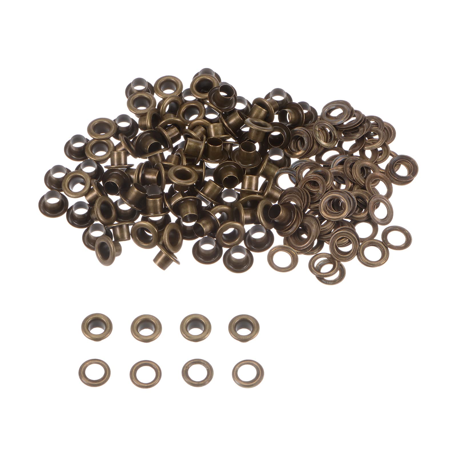Kit De 200 Ojales Metálicos De 3mm - Incluye Herramienta, Color Dorado, Para Proyectos DIY En Cuero, Tela, Calzado, Bolsos, Etc.