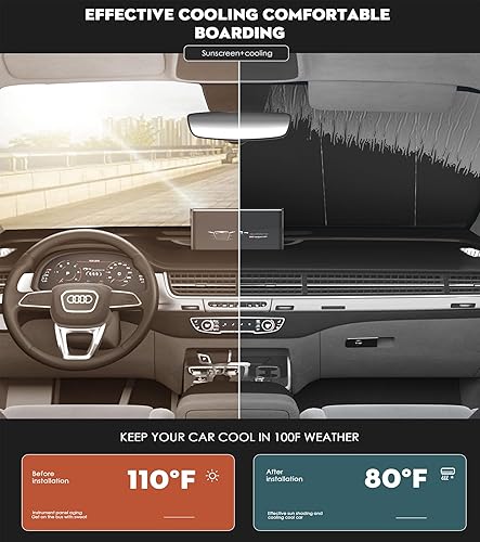 Miniatura 3 de Pigenius Parasoles personalizados para parabrisas, compatibles con Honda CR-V 2023, protección contra rayos UV de verano y calor solar, de alta