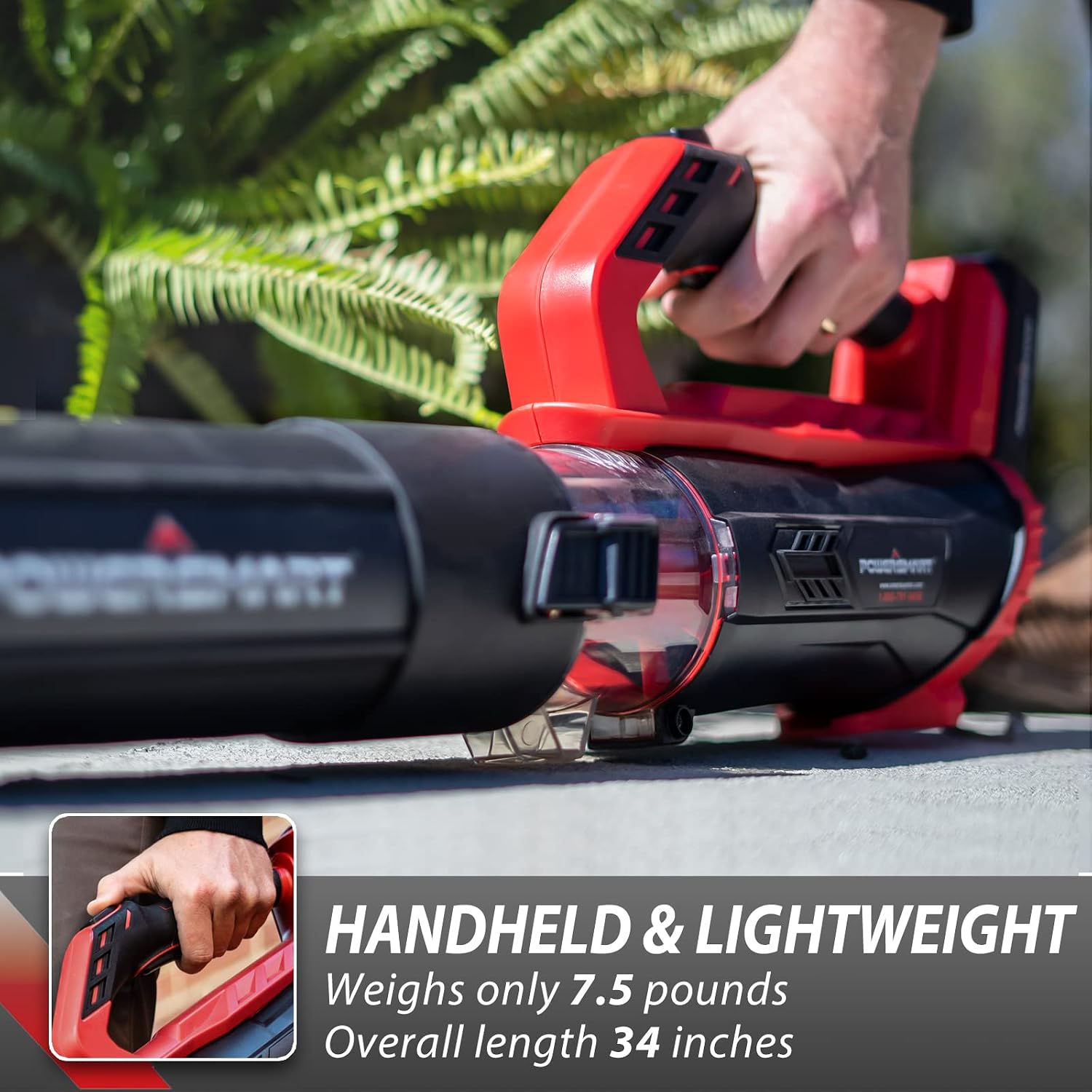 PowerSmart 20V Cordless Leaf Blower with 2PCS 1.5Ah Battery and Charger, Blowers for Lawn Care, Snow Blowing & Yard Cleaning